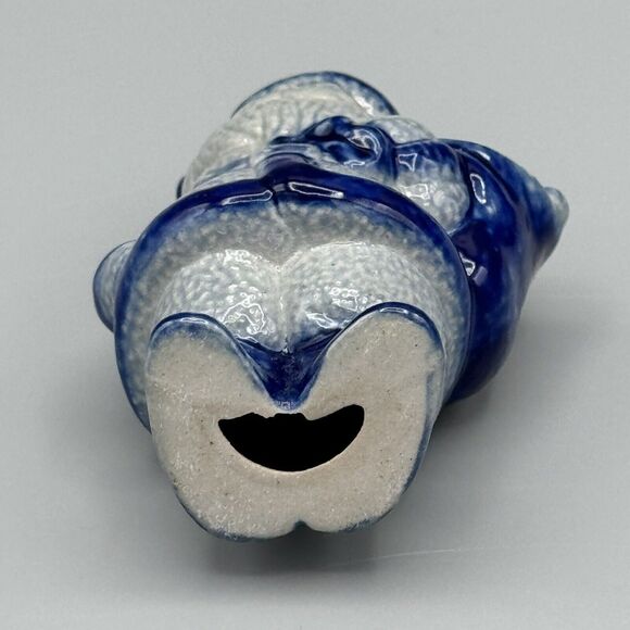 Vtg Eldreth Pottery Santa Claus Ornament with Toys Salt Glaze Christmas Ornament - Picture 7 of 7